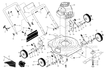 Part Location Diagram of 414004 Husqvarna Repair Parts Manual